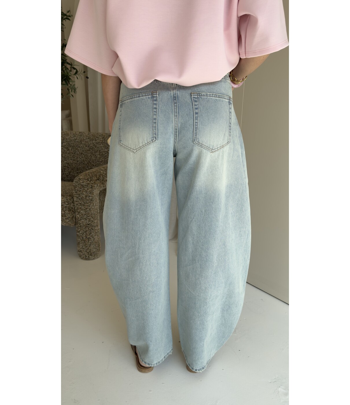 Jeans balloon blauw | Babette