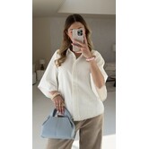 Blouse denim wit | Noortje