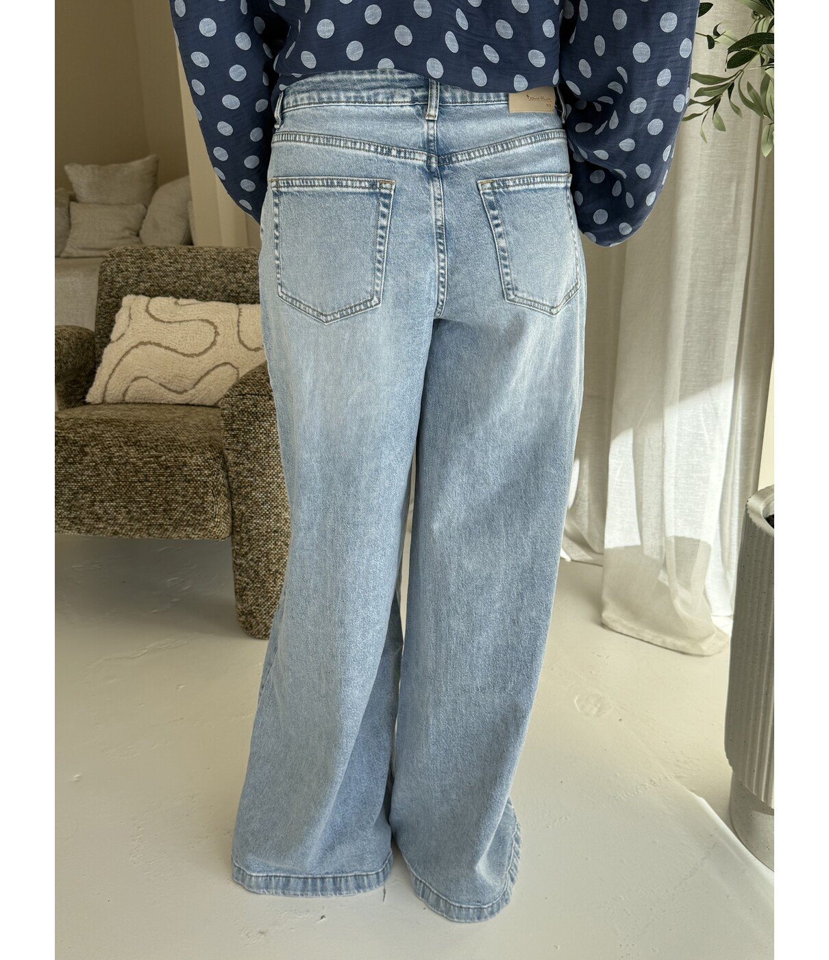Jeans wide leg blauw | Cato