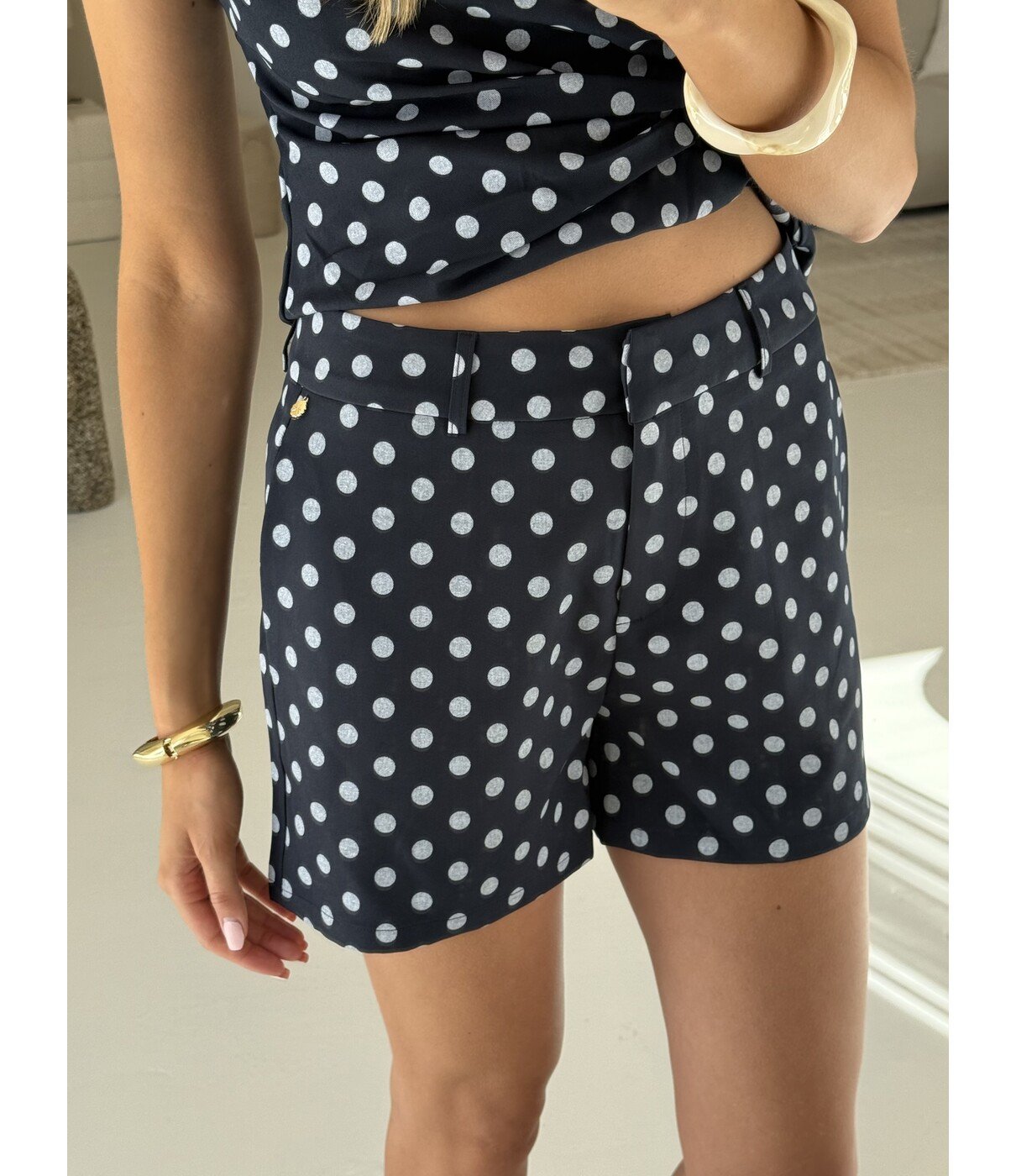 Short blauw polkadot | Gia