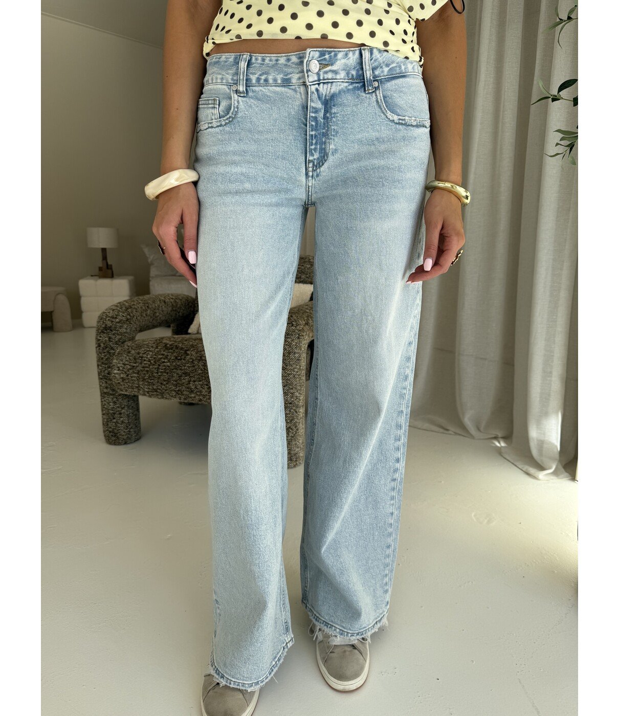 Jeans wide leg blauw | Dewi