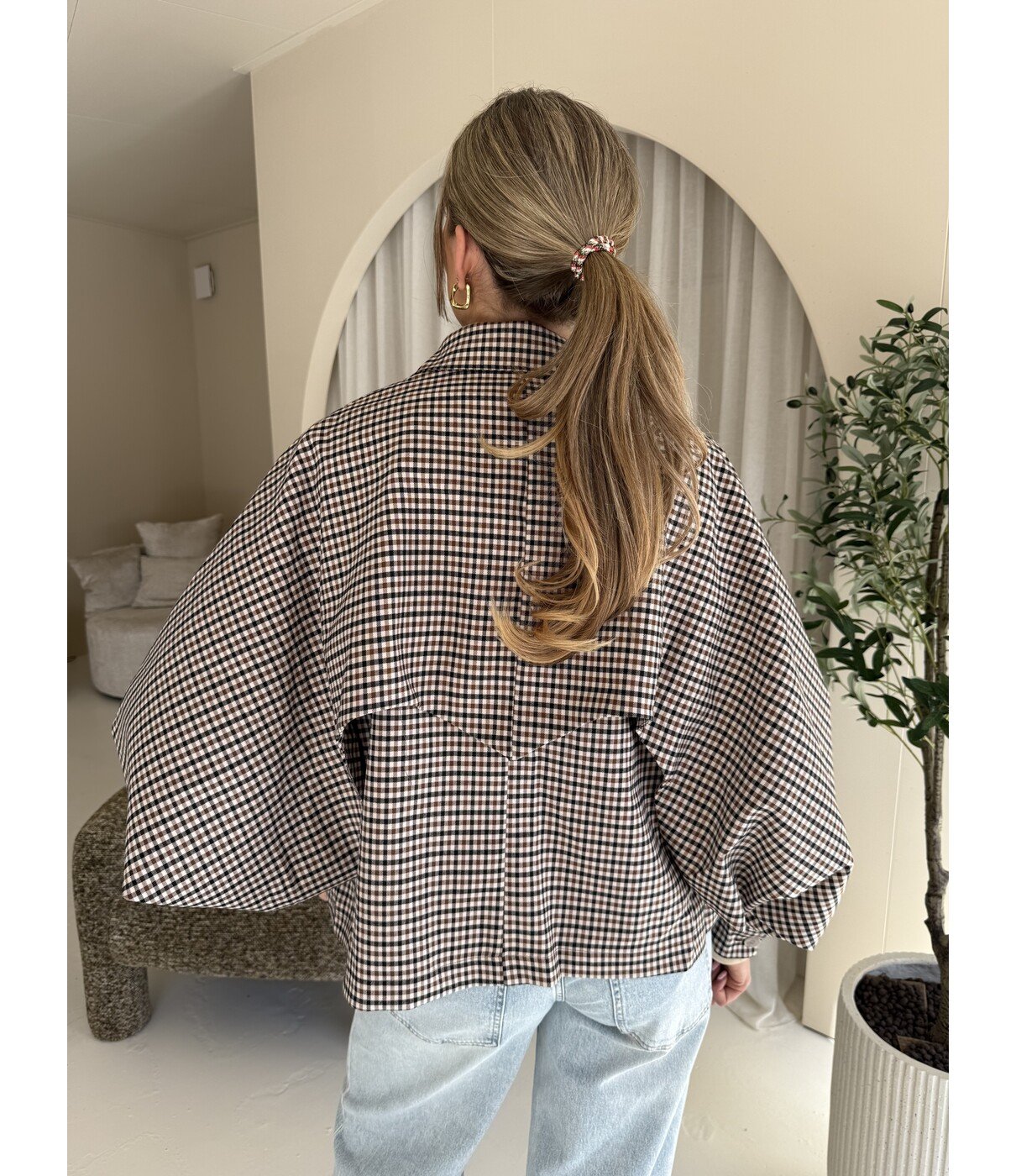 Jasje geruit taupe | Eli