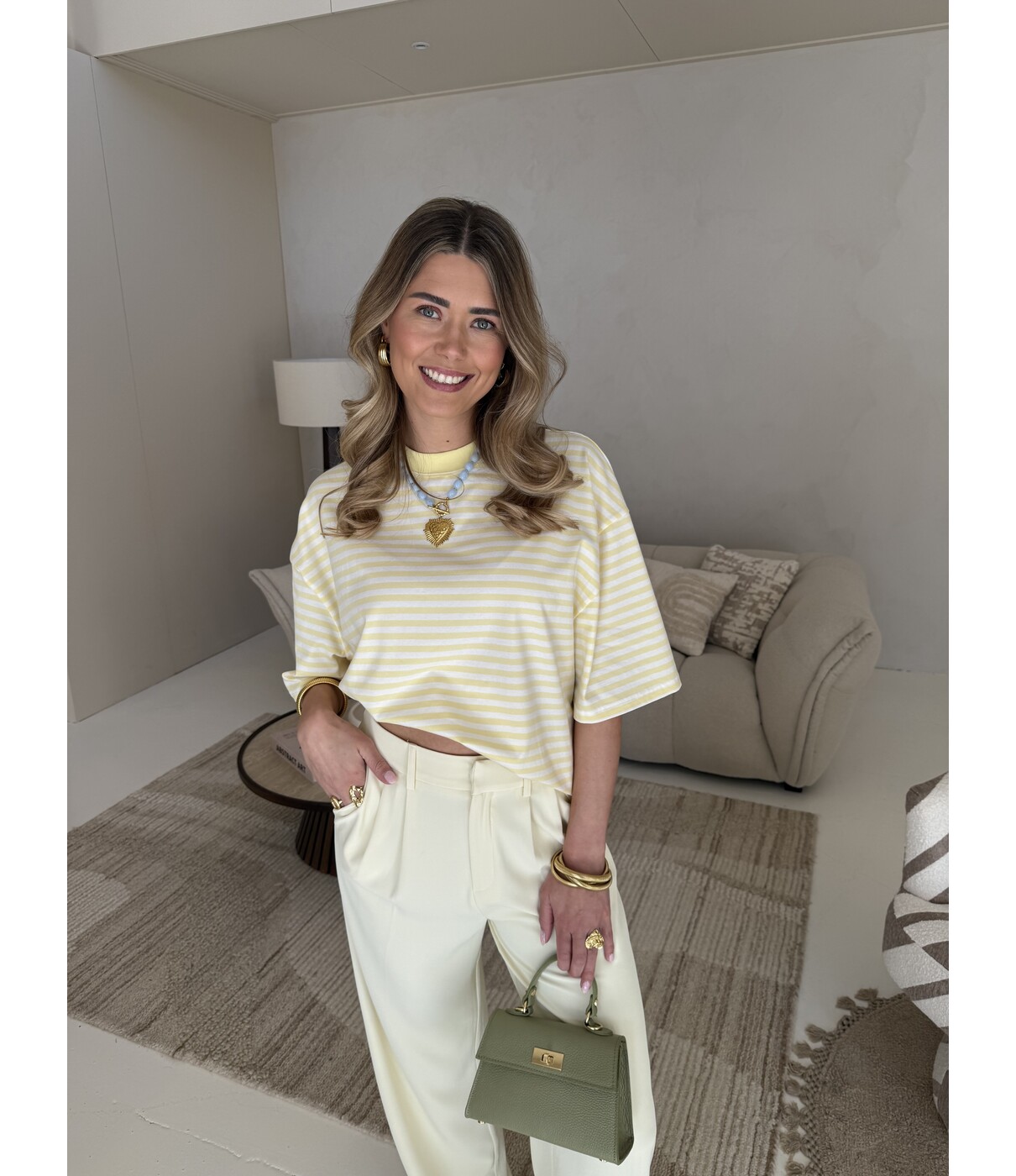 Top gestreept geel | Stella