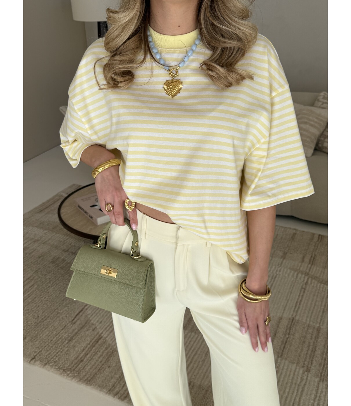 Top gestreept geel | Stella