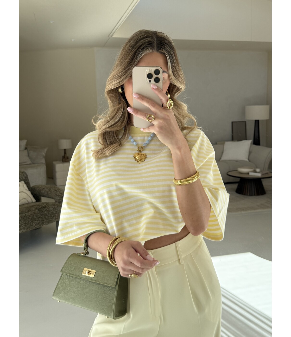 Top gestreept geel | Stella