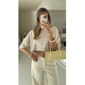 Top gestreept beige | Bambi