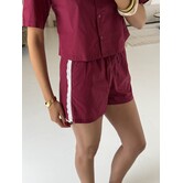 Colourful Rebel Jess ruffle short | deep burgundy