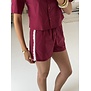 Colourful Rebel Jess ruffle short | deep burgundy