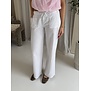 Gina Tricot Mid waist linen blend trousers | white