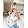 Top polkadot wit | Polly