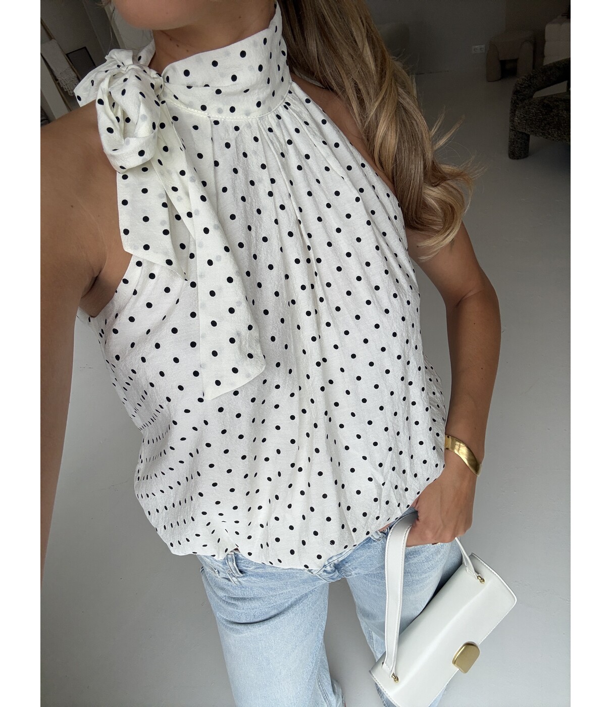 Top polkadot wit | Quincy