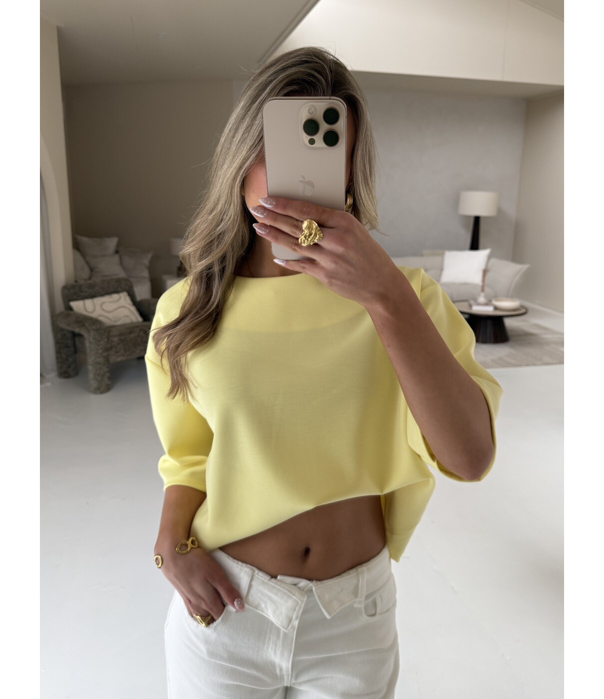 T-shirt geel | Hanna