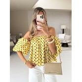 Top geel polkadot | Emmy