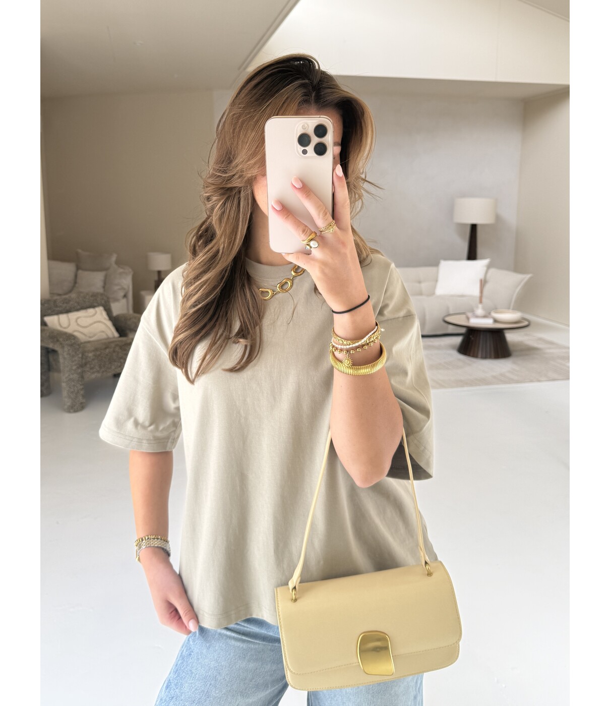 T-shirt taupe | Zoey