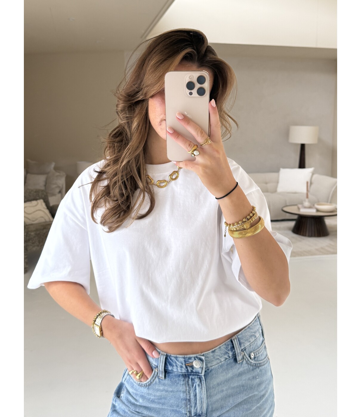 T-shirt wit | Zoey