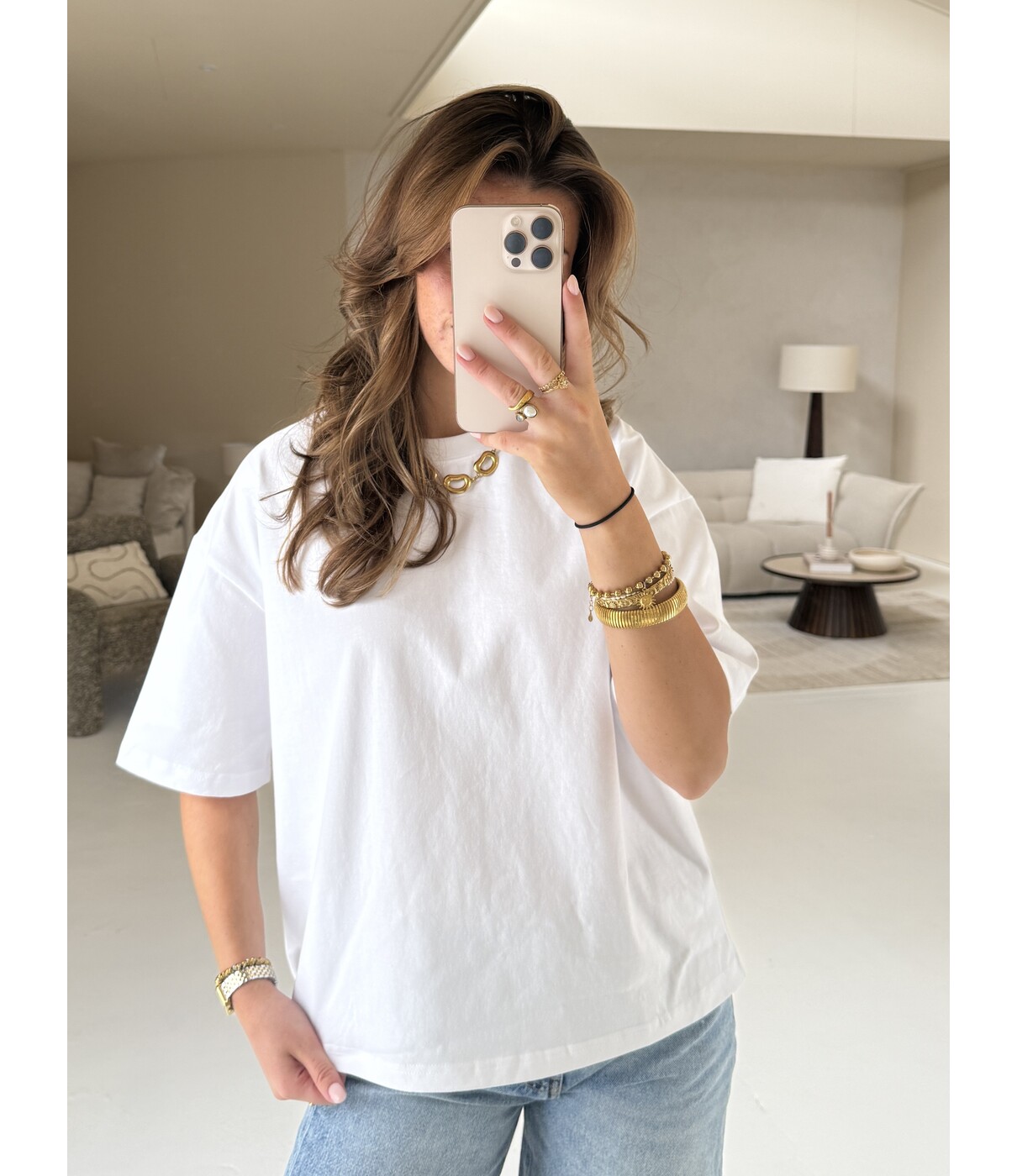 T-shirt wit | Zoey