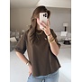 T-shirt bruin | Zoey