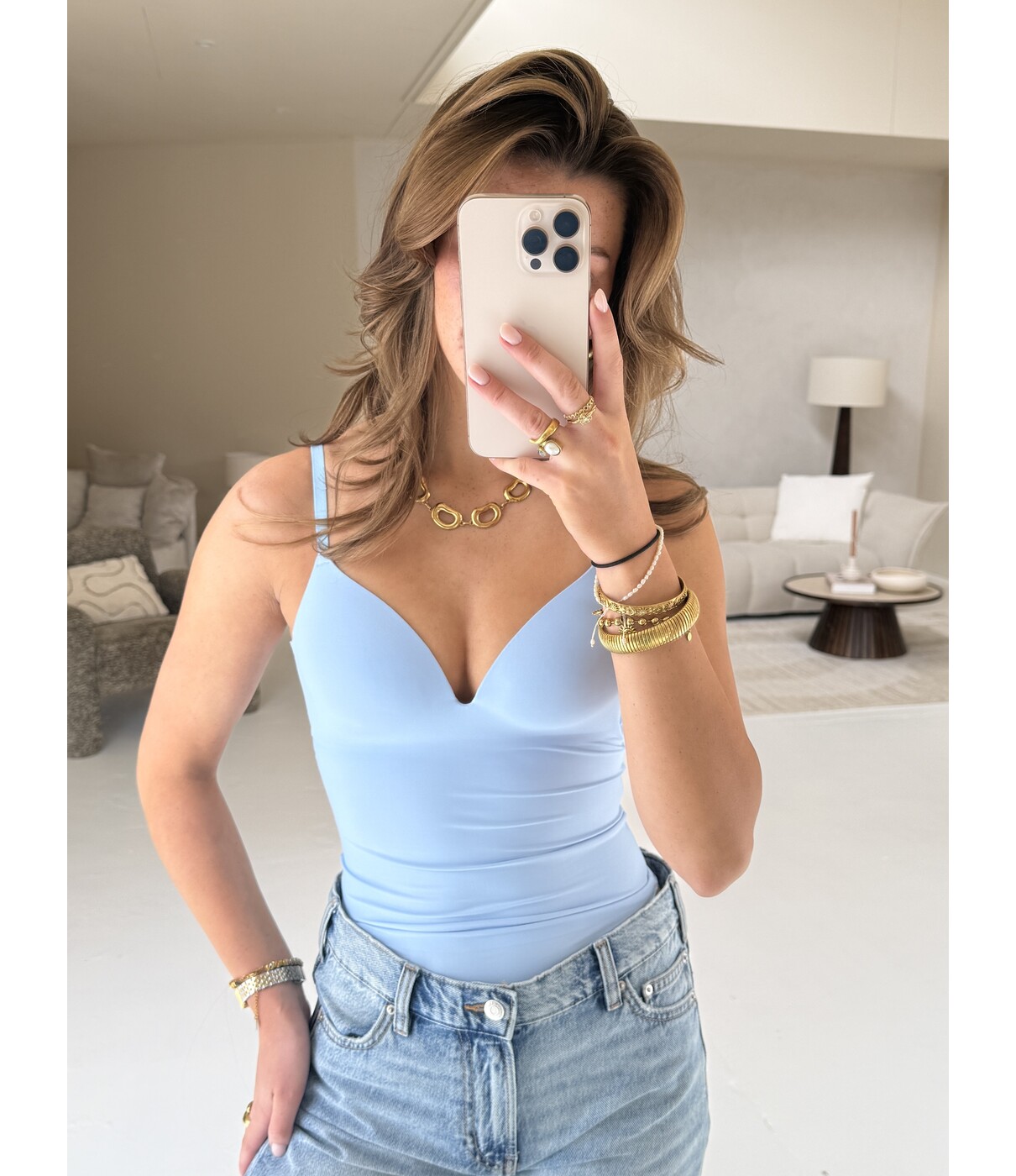 Body lichtblauw | Gina