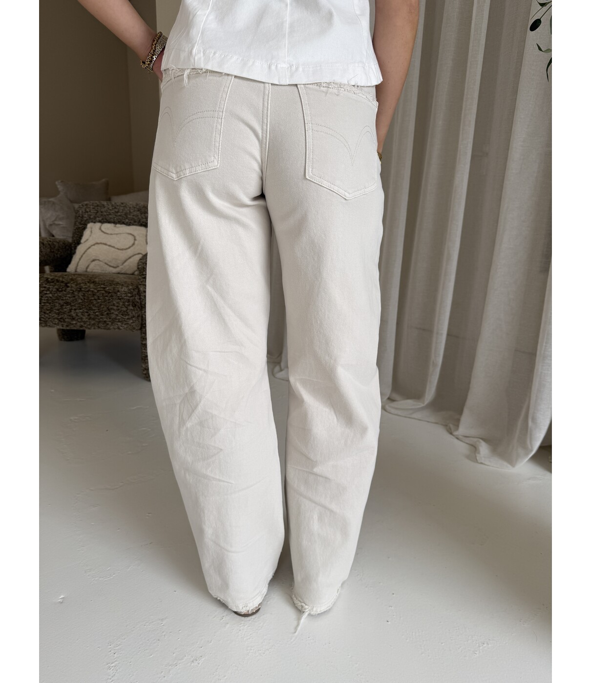 Jeans balloon beige | Sem