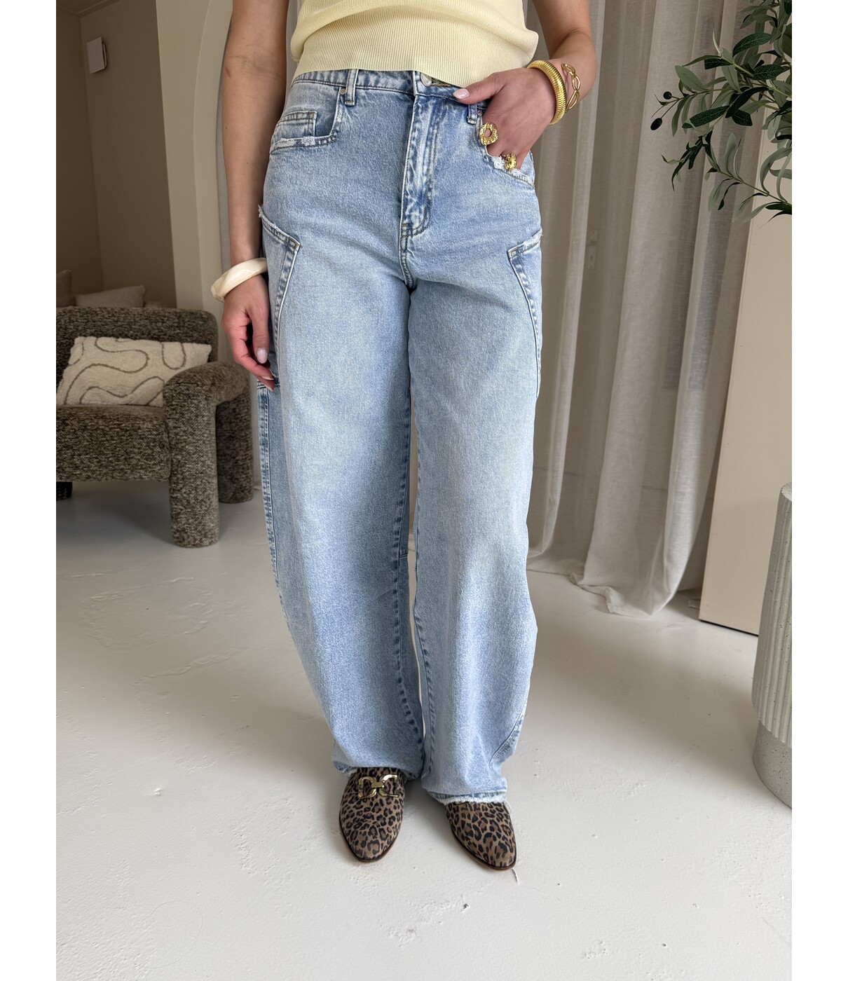 Jeans balloon blauw | Rikke