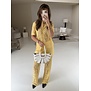Colourful Rebel Melody lace pants | geel