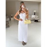 Gina Tricot Frill maxi dress | off white
