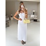 Gina Tricot Frill maxi dress | off white