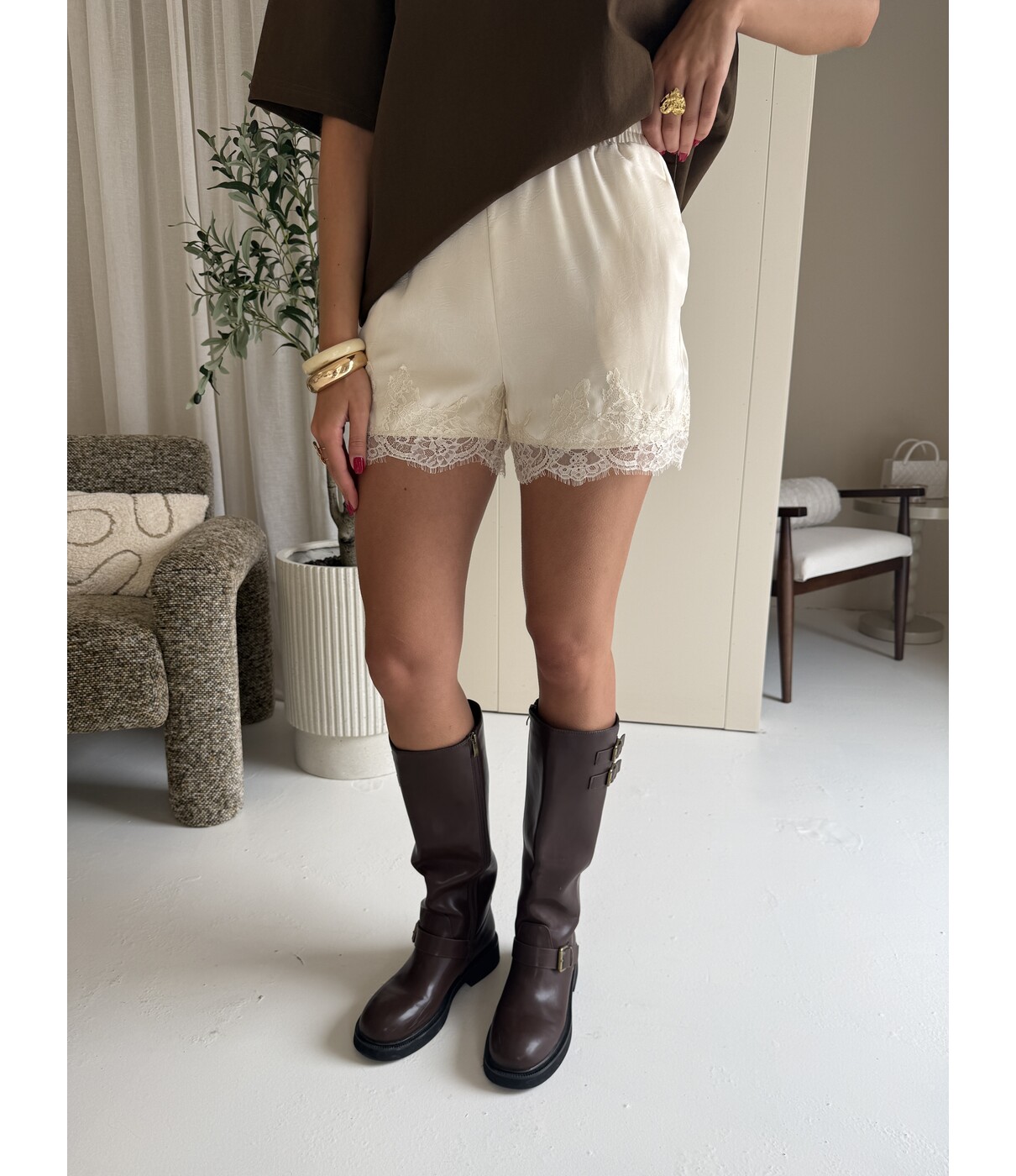 Short lace beige | Feline