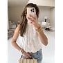 Gina Tricot Floral halter neck top | off white