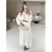 Gina Tricot Dropped waist skirt | beige