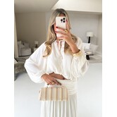 Gina Tricot Drapy top | beige