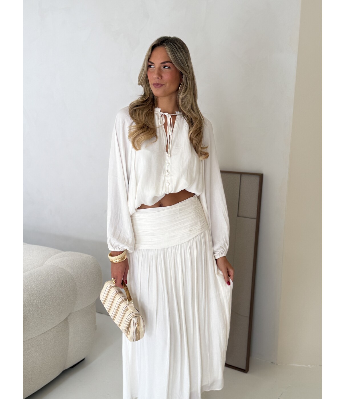 Gina Tricot Gina Tricot Drapy top | beige