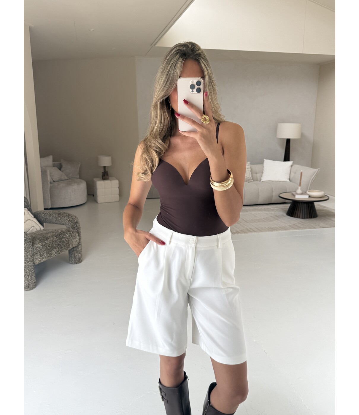 Gina Tricot Gina Tricot Bermuda short | off white
