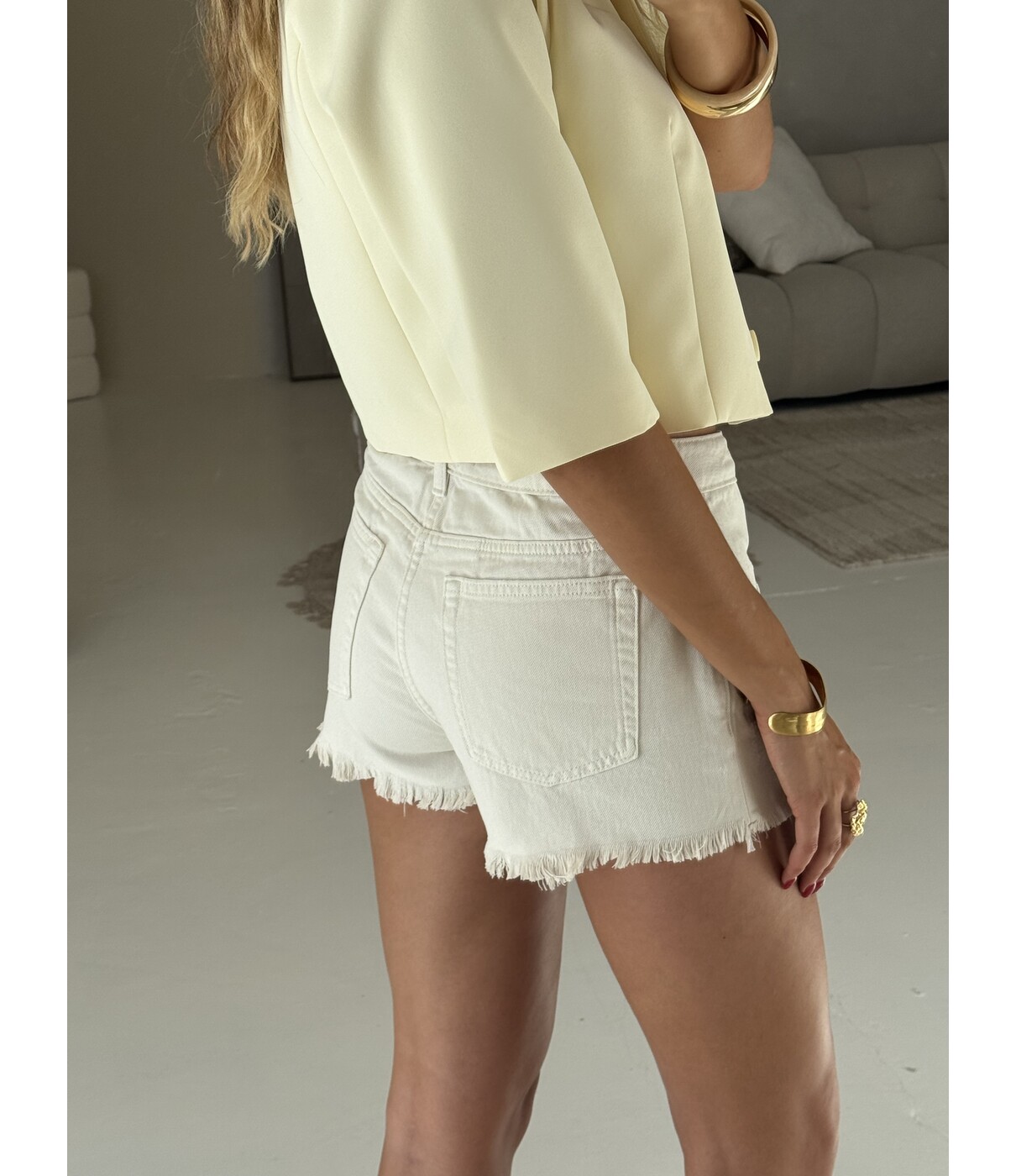 Gina Tricot Blue crush denim shorts | off white