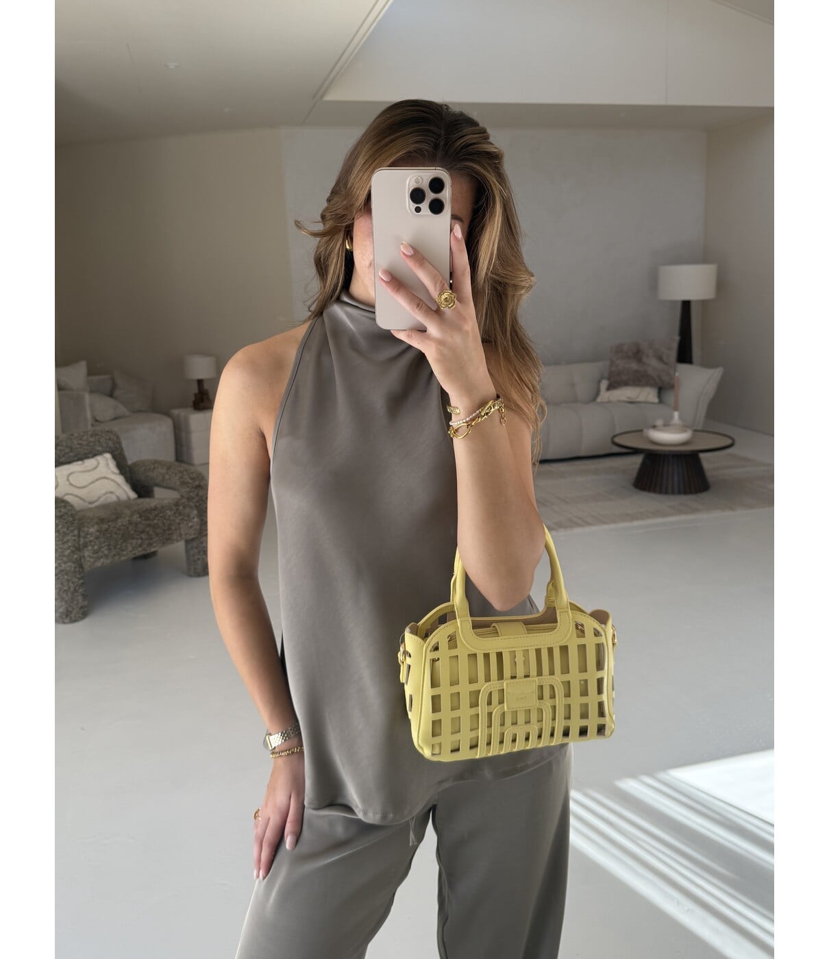 Top taupe | Veerle