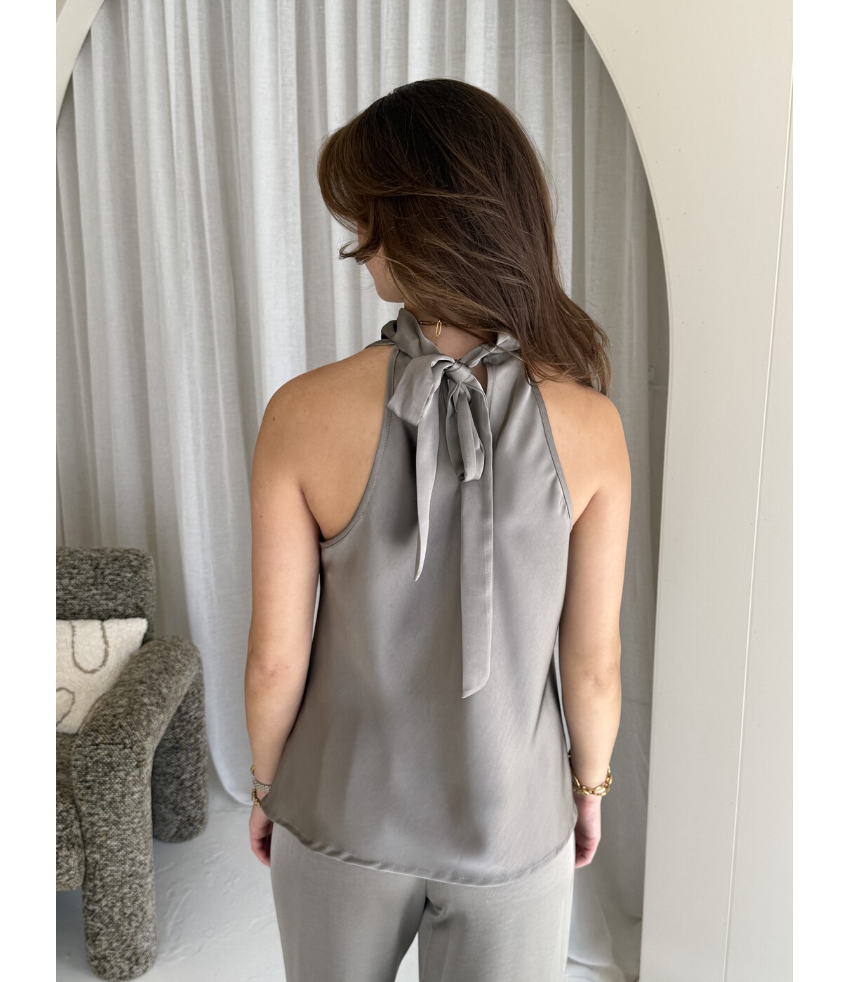 Top taupe | Veerle