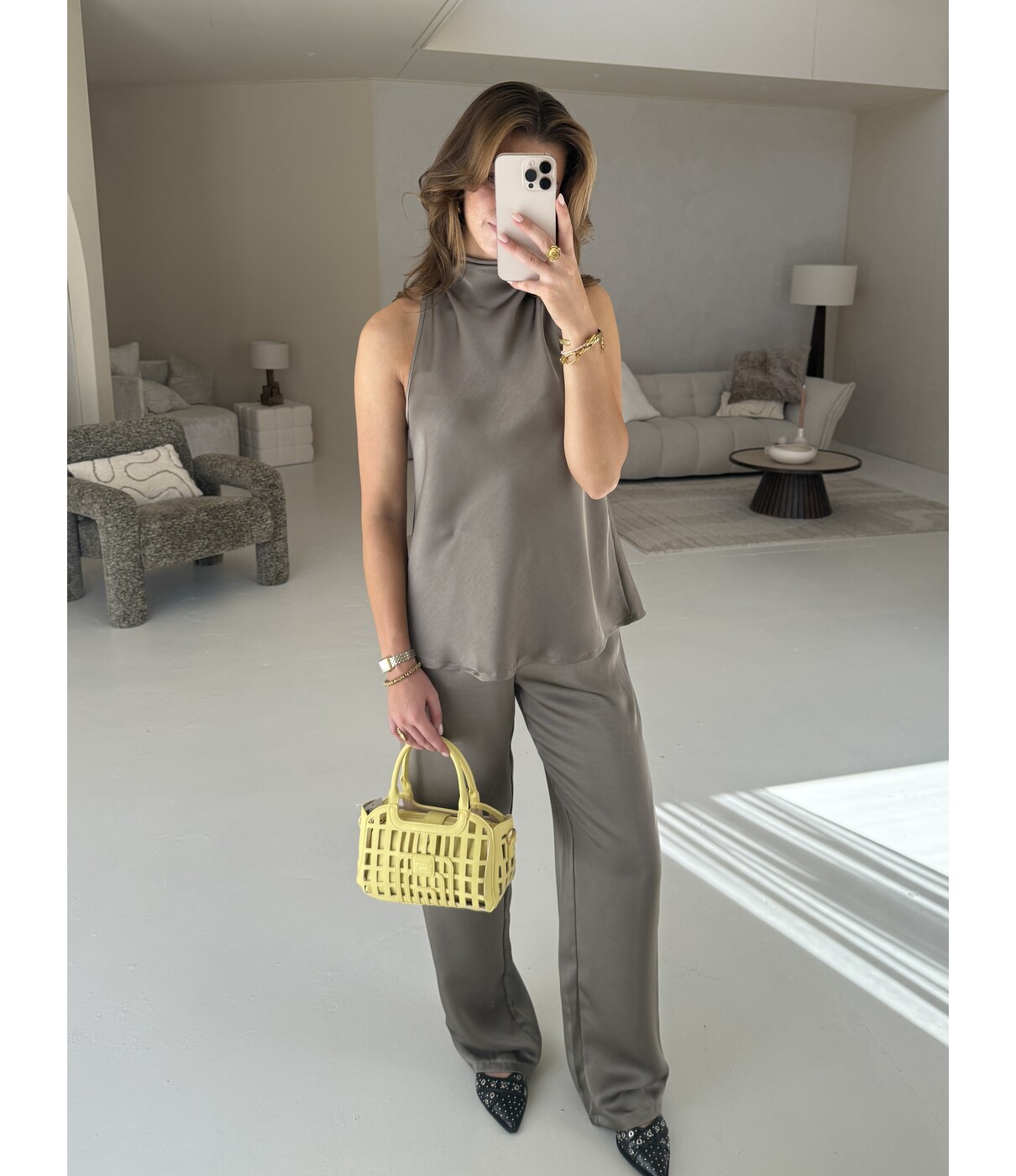 Broek taupe | Veerle