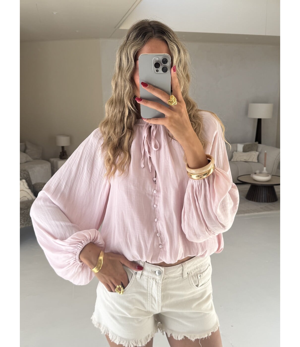 Gina Tricot Gina Tricot Drapy top | pink