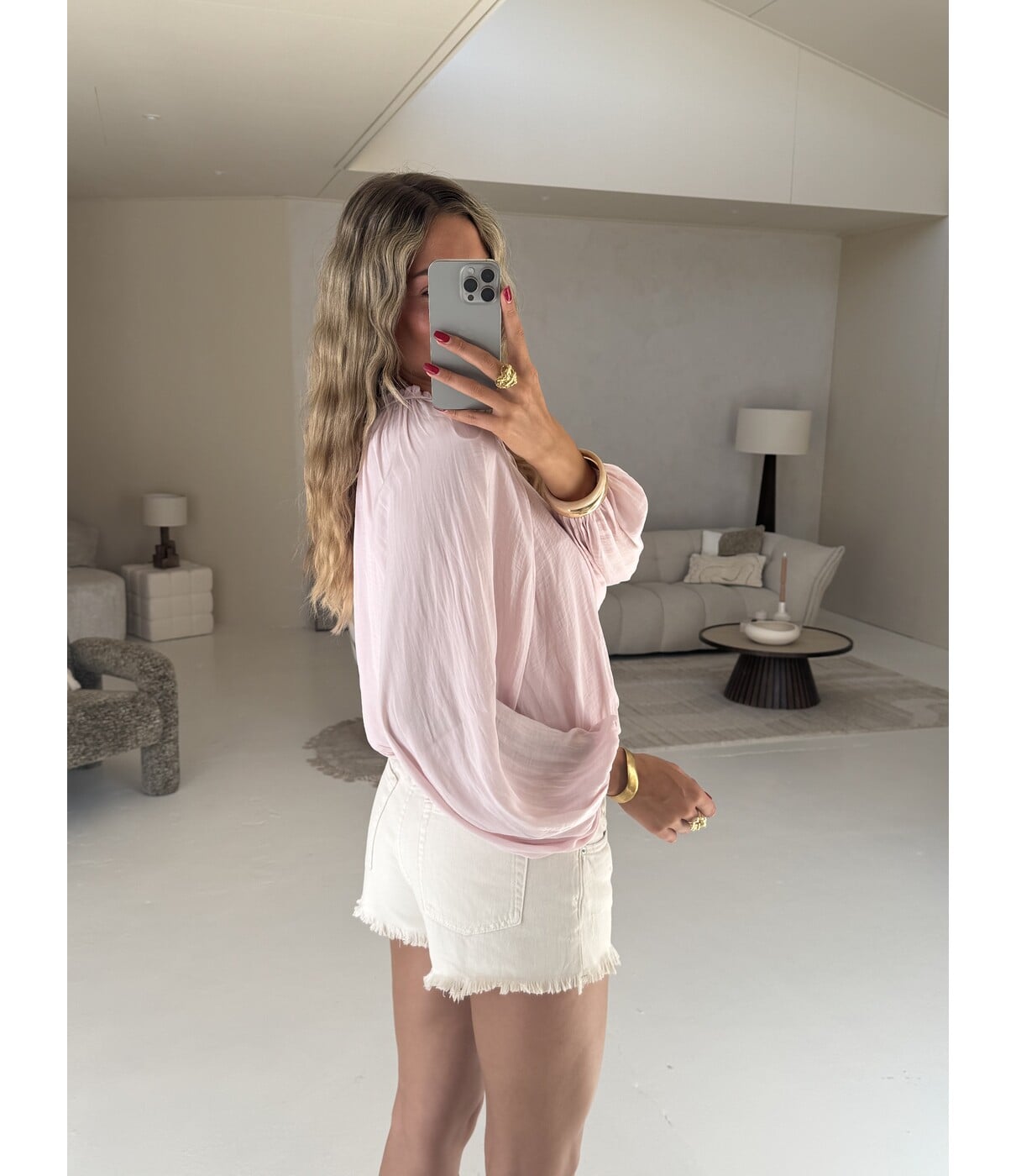 Gina Tricot Gina Tricot Drapy top | pink