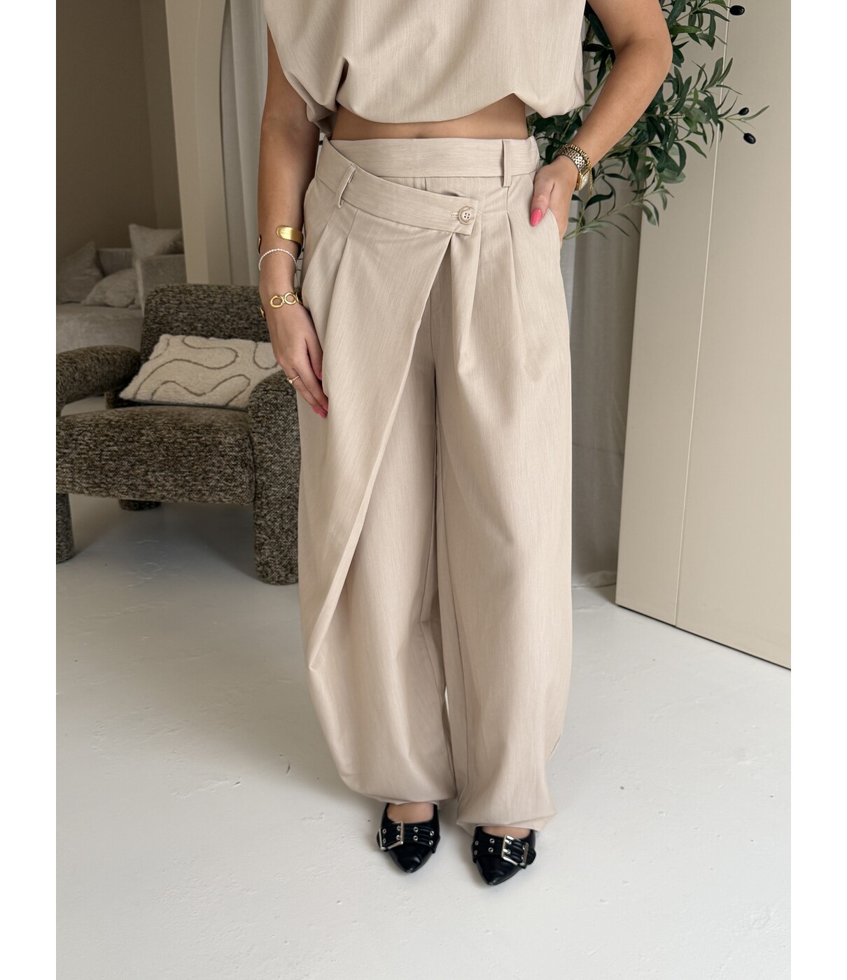 Pantalon beige | Lauren