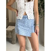 Skort denim polkadot | Liesje