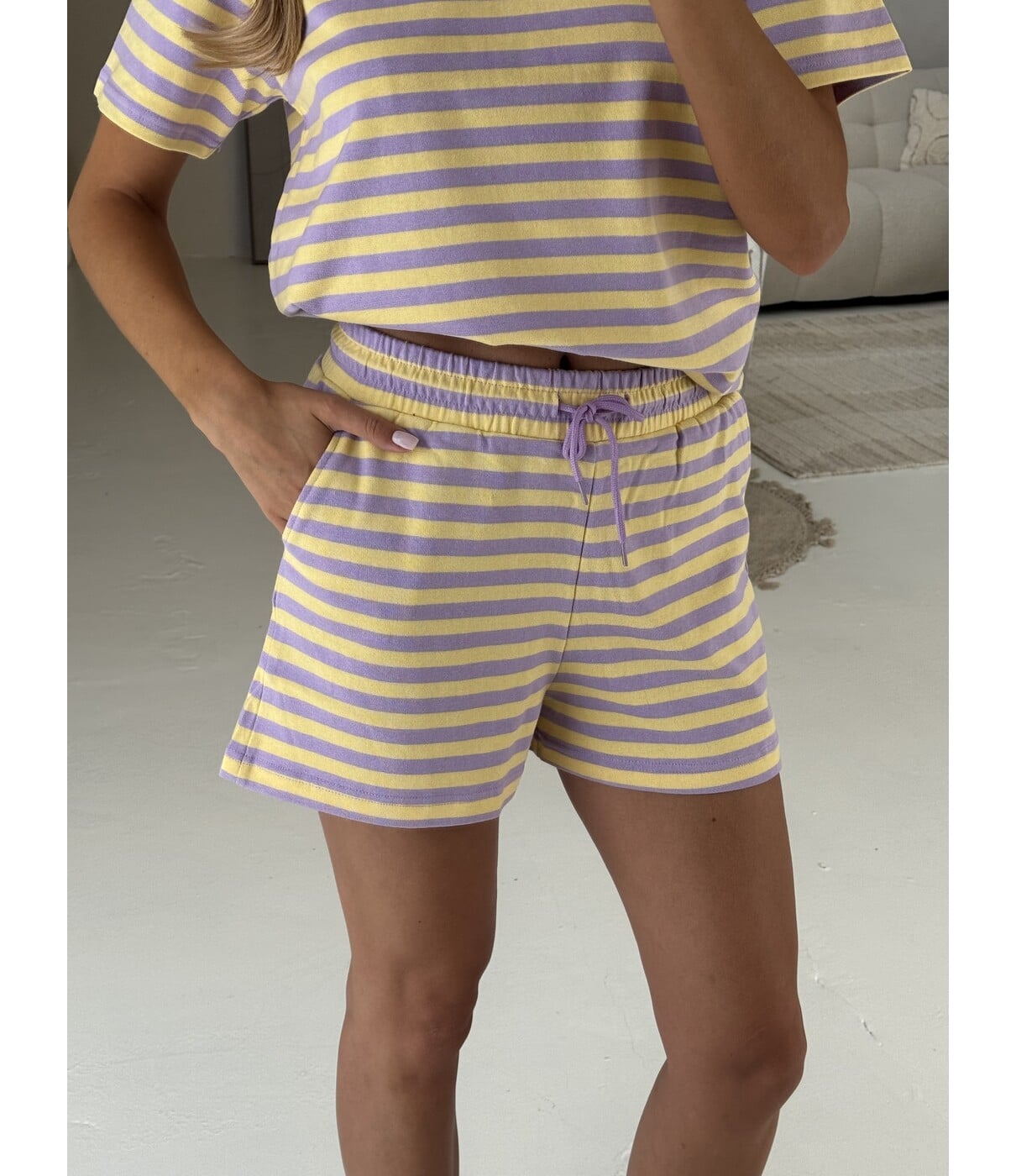 Colourful Rebel Colourful Rebel Jess striped sweatshort | multicolor