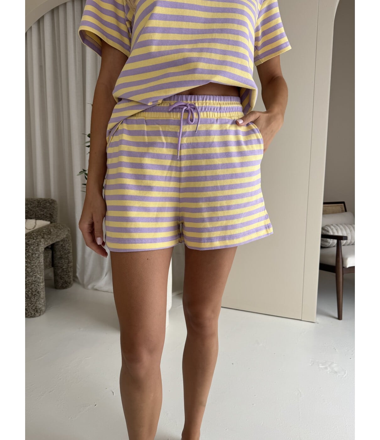 Colourful Rebel Colourful Rebel Jess striped sweatshort | multicolor