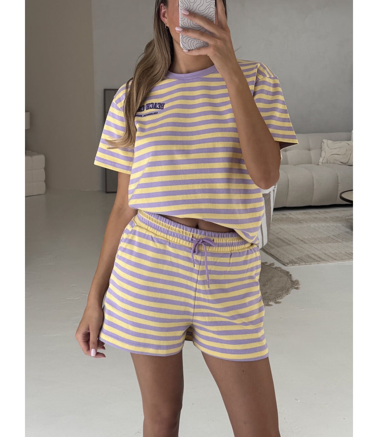 Colourful Rebel Colourful Rebel Beach Crew striped loosefit tee | multicolor