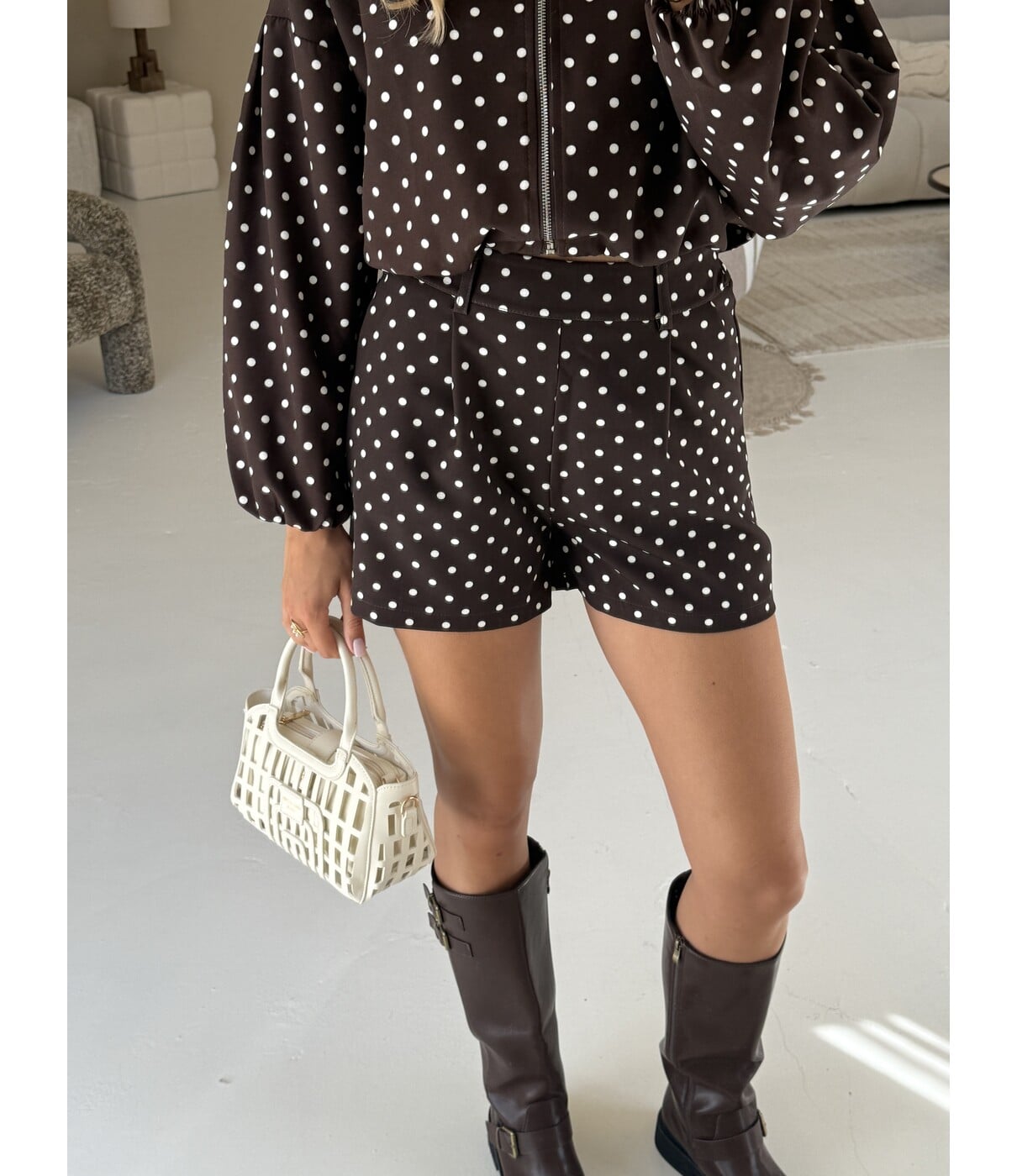 Short polkadot bruin | Lovi