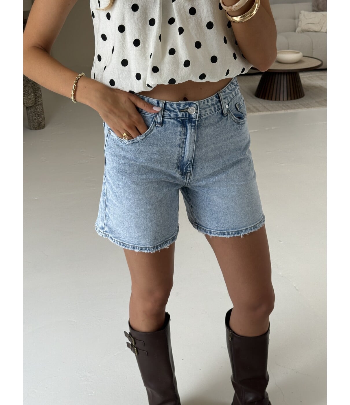 Short denim blauw | Iris