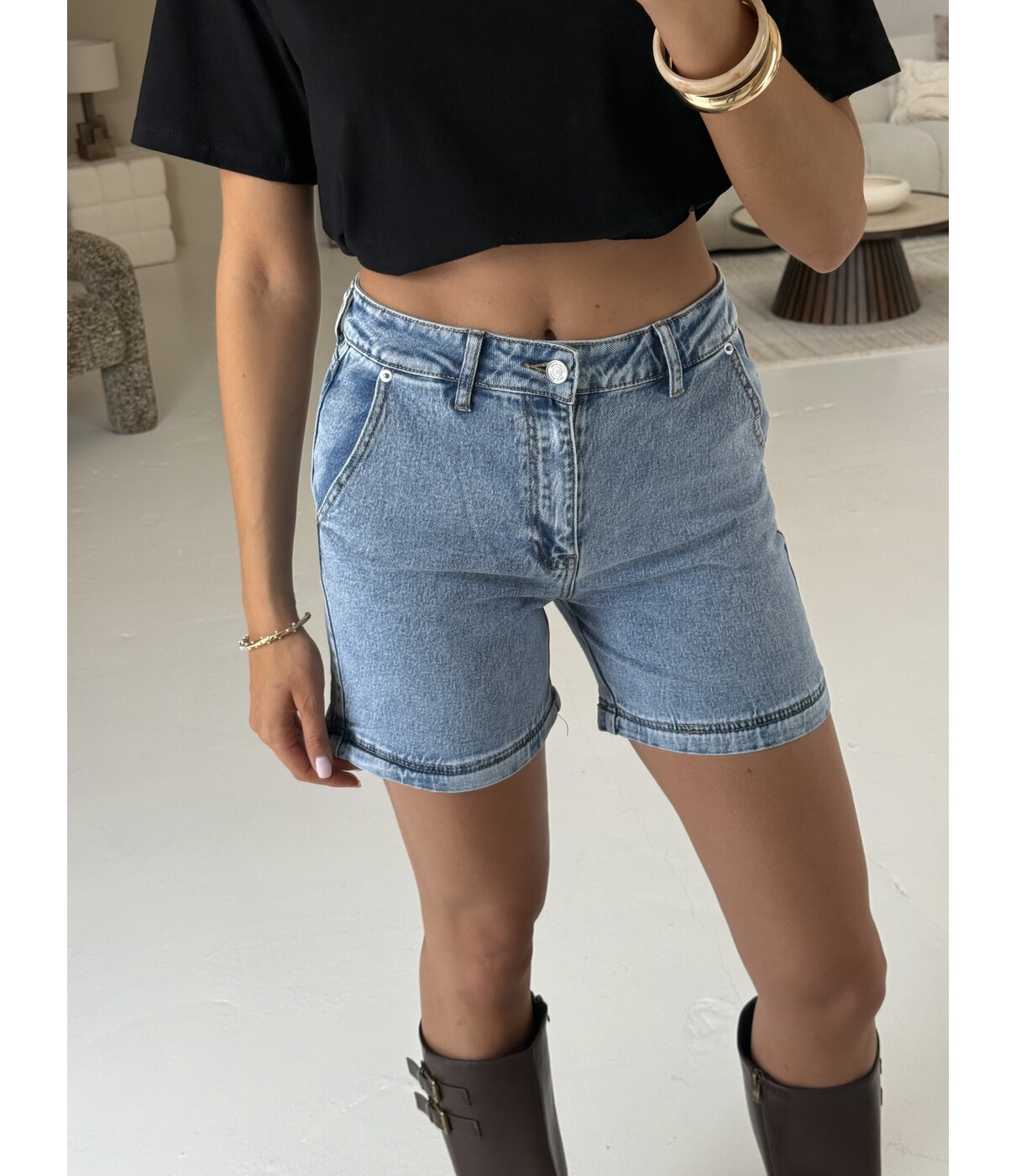 Short denim blauw | Lotte