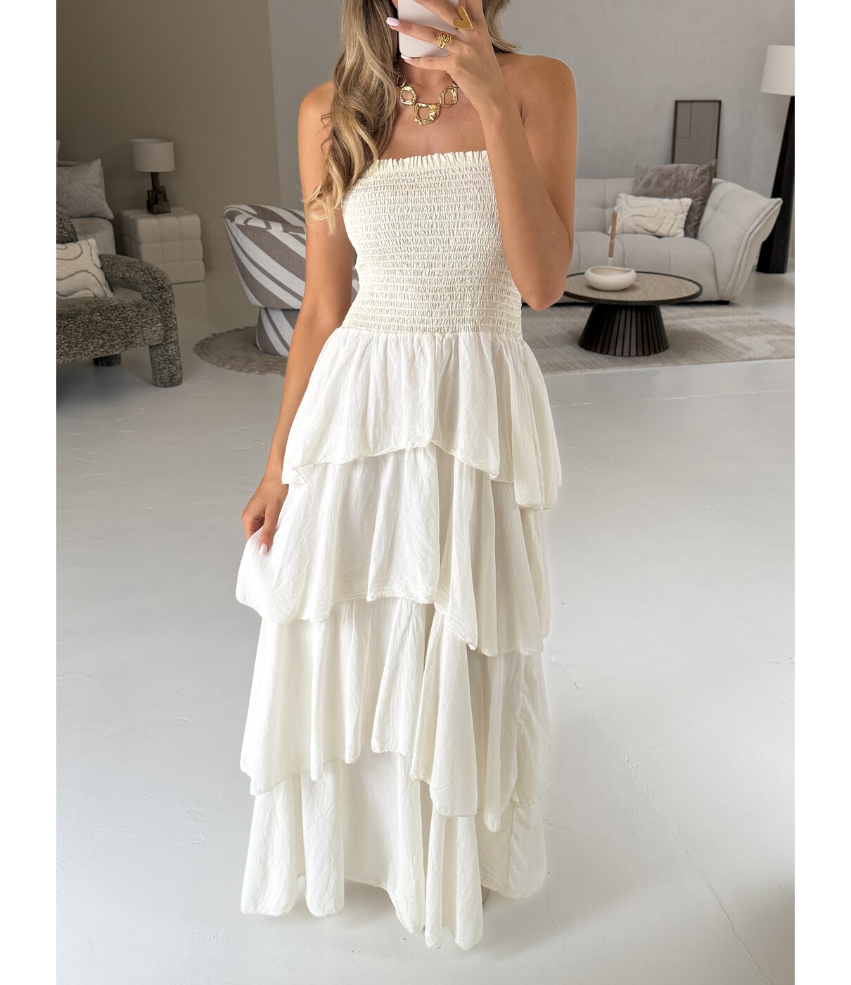 Jurk off white | Juna