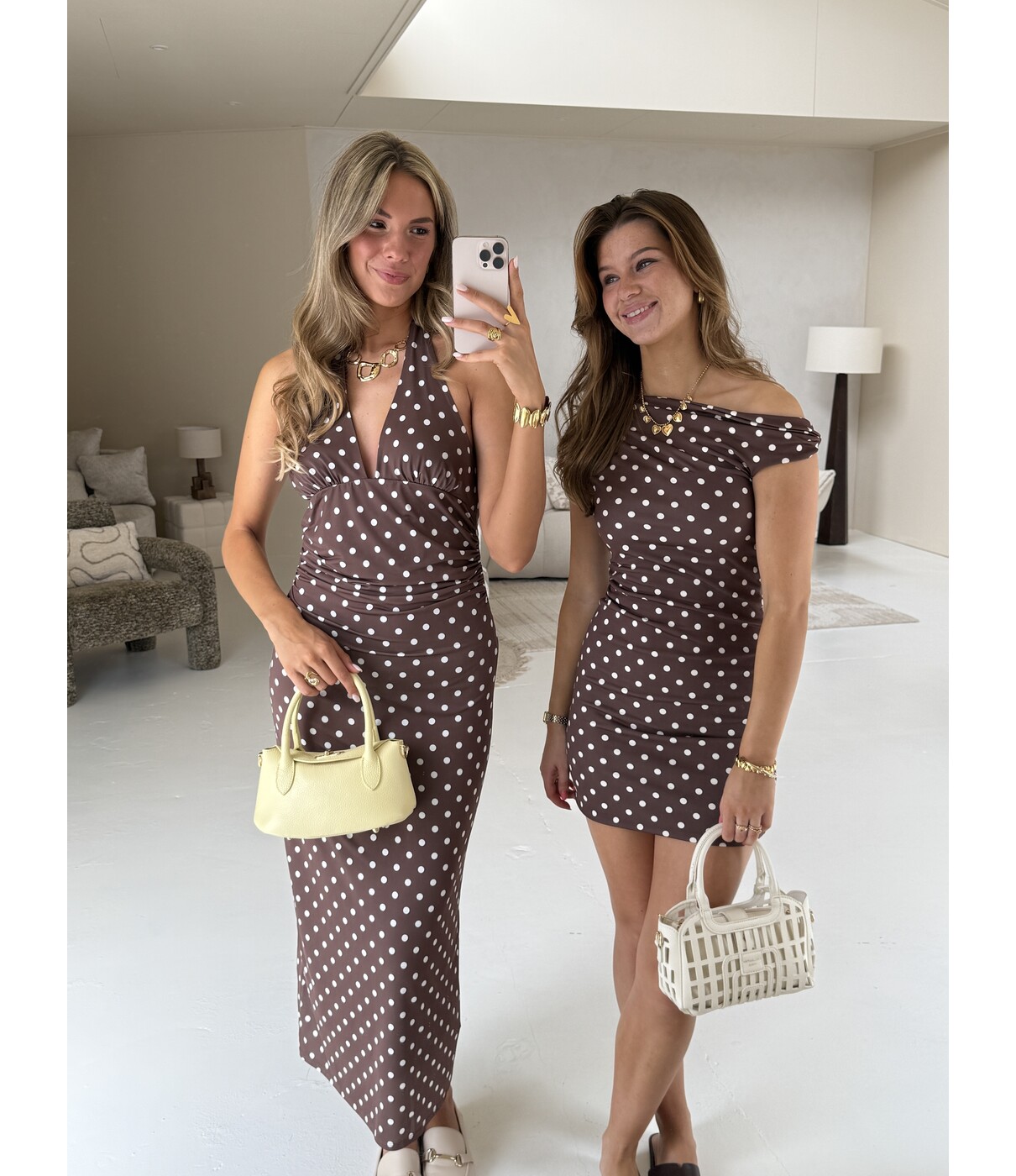Jurkje bruin polkadot | Elara