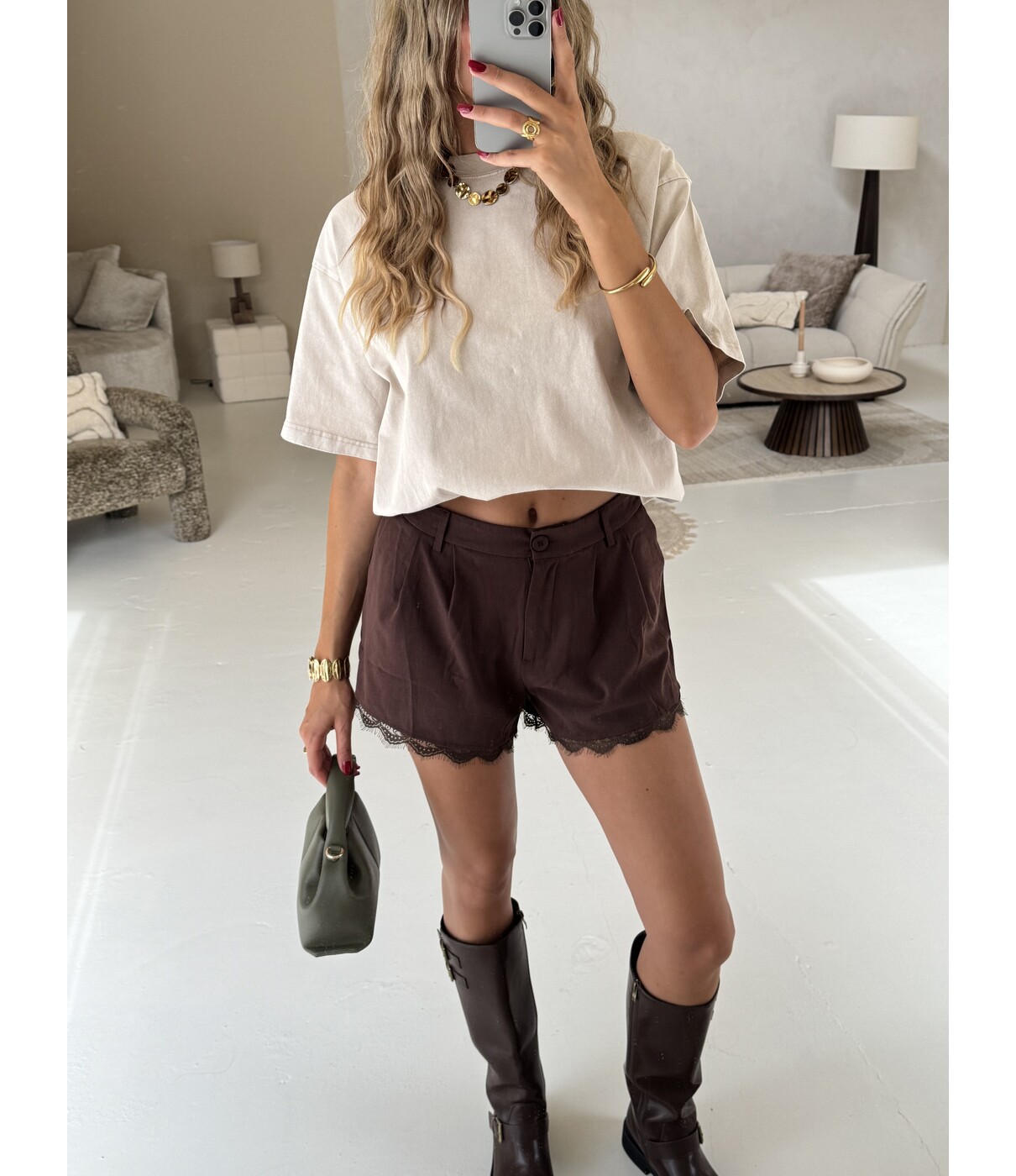 Short kant bruin | Ella